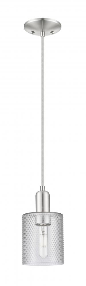Cobbleskill - 1 Light - 5 inch - Brushed Satin Nickel - Cord hung - Mini Pendant