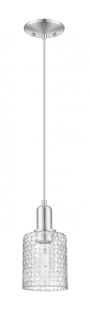 Cobbleskill - 1 Light - 5 inch - Brushed Satin Nickel - Cord hung - Mini Pendant