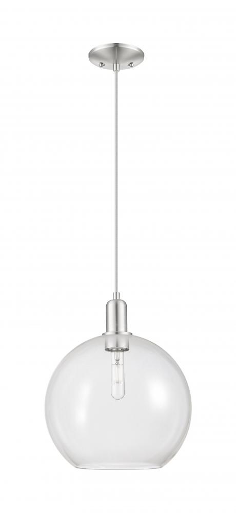 Athens - 1 Light - 12 inch - Brushed Satin Nickel - Cord hung - Mini Pendant