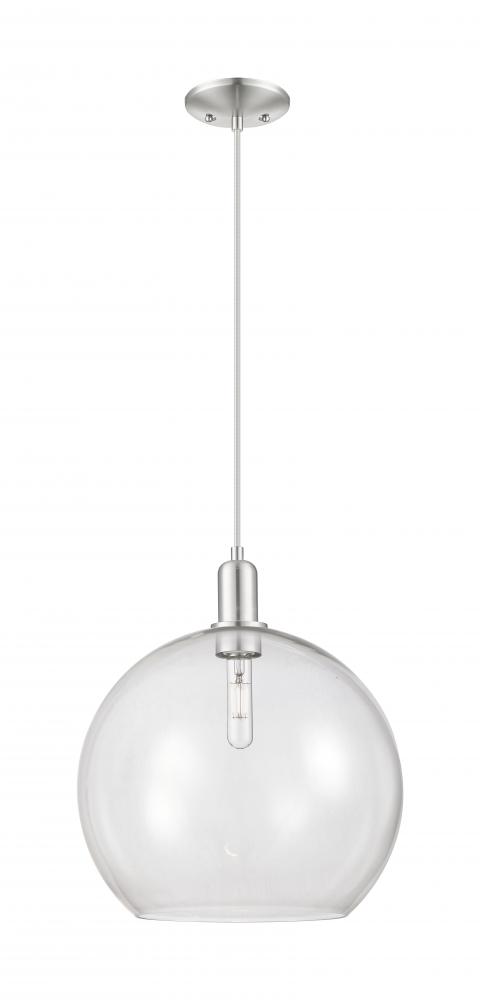 Athens - 1 Light - 14 inch - Brushed Satin Nickel - Cord hung - Mini Pendant