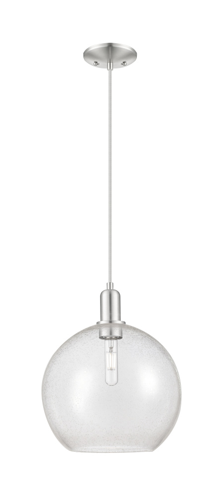 Athens - 1 Light - 12 inch - Brushed Satin Nickel - Cord hung - Mini Pendant