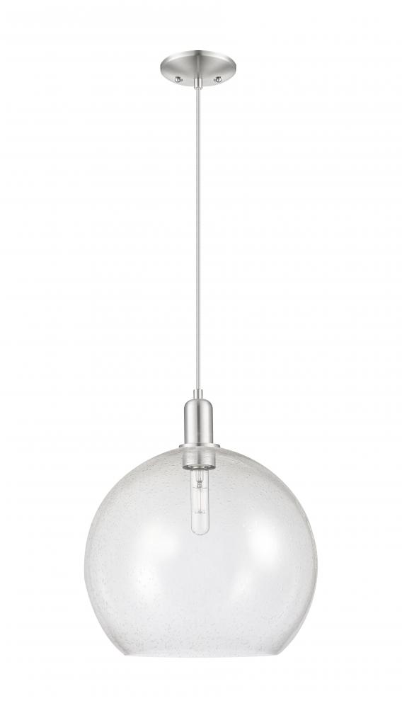 Athens - 1 Light - 14 inch - Brushed Satin Nickel - Cord hung - Mini Pendant