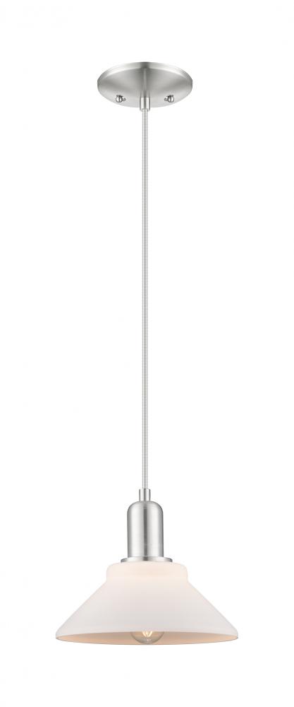Orwell - 1 Light - 8 inch - Brushed Satin Nickel - Cord hung - Mini Pendant