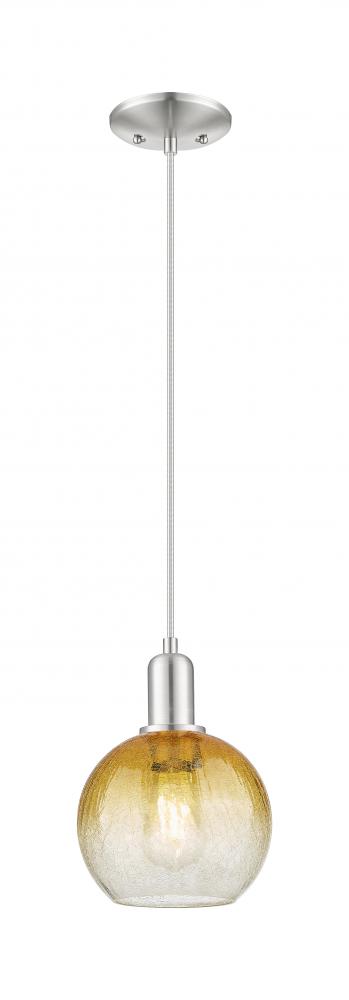 Brookhaven Globe - 1 Light - 6 inch - Brushed Satin Nickel - Cord hung - Mini Pendant