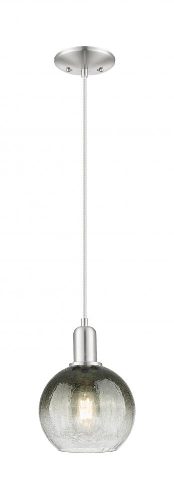 Brookhaven Globe - 1 Light - 6 inch - Brushed Satin Nickel - Cord hung - Mini Pendant