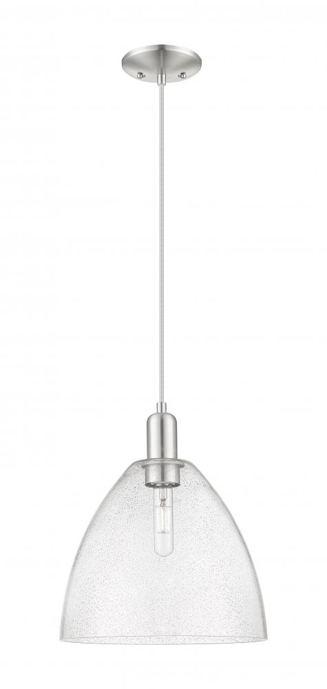 Bristol - 1 Light - 12 inch - Brushed Satin Nickel - Cord hung - Mini Pendant