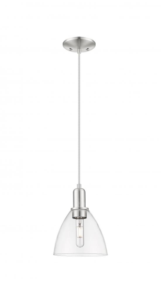 Bristol - 1 Light - 8 inch - Brushed Satin Nickel - Cord hung - Mini Pendant