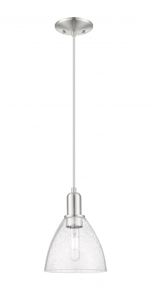 Bristol - 1 Light - 8 inch - Brushed Satin Nickel - Cord hung - Mini Pendant
