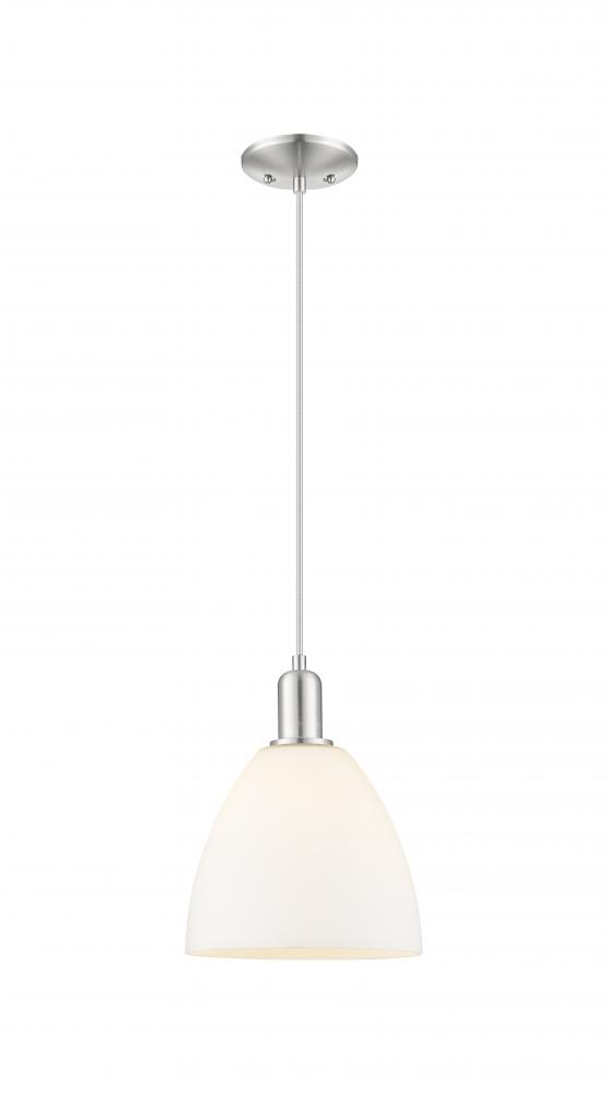 Bristol - 1 Light - 9 inch - Brushed Satin Nickel - Cord hung - Mini Pendant