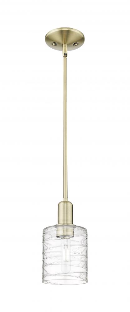 Cobbleskill - 1 Light - 5 inch - Antique Brass - Stem hung - Mini Pendant