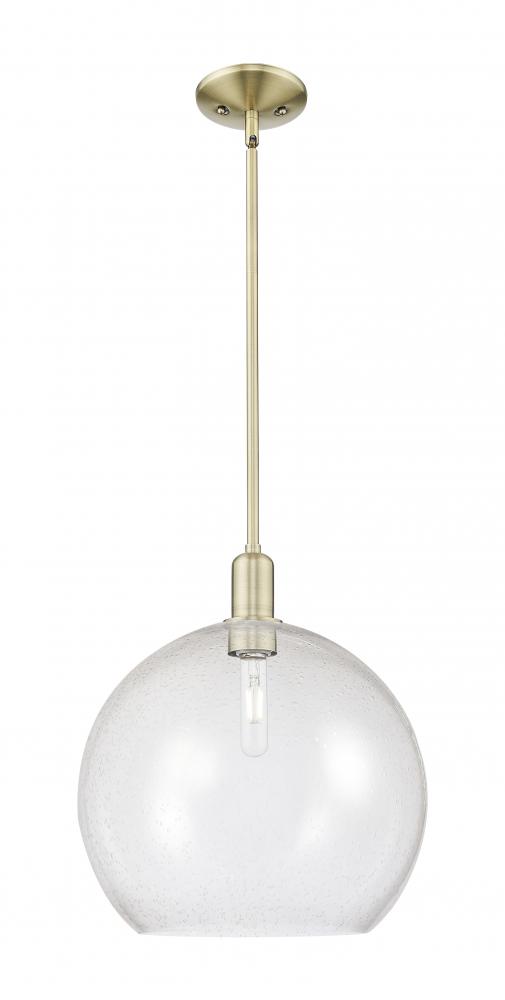 Athens - 1 Light - 14 inch - Antique Brass - Stem hung - Mini Pendant