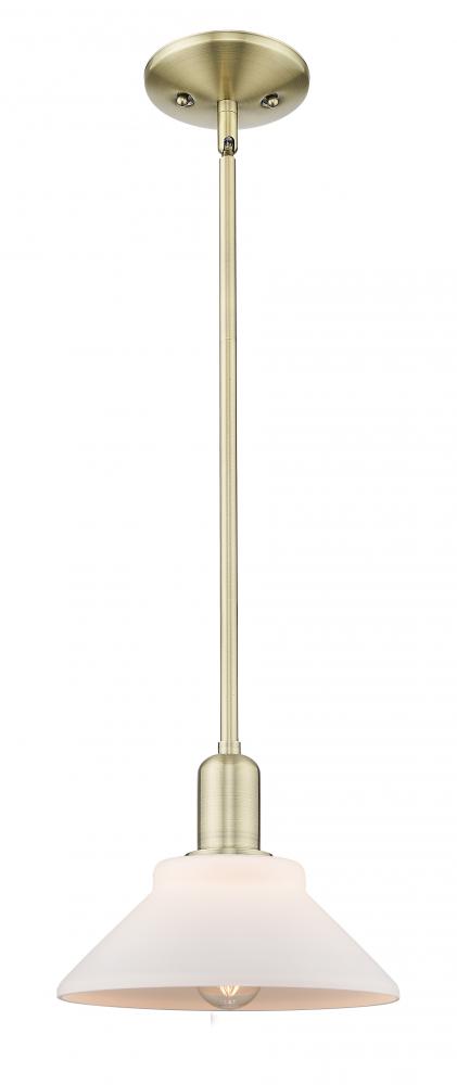 Orwell - 1 Light - 8 inch - Antique Brass - Stem hung - Mini Pendant