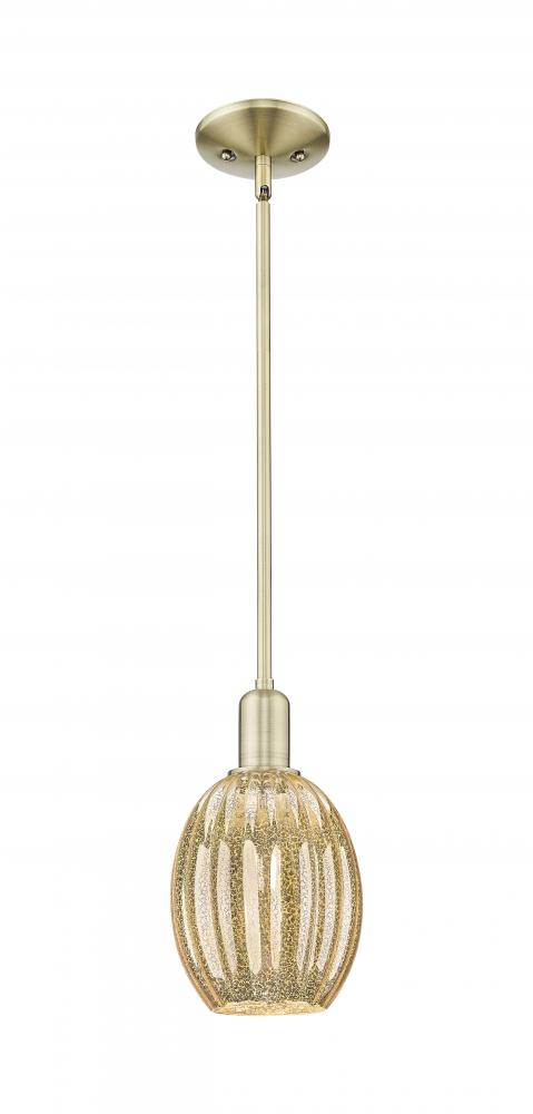 Preston Bulb - 1 Light - 6 inch - Antique Brass - Mini Pendant