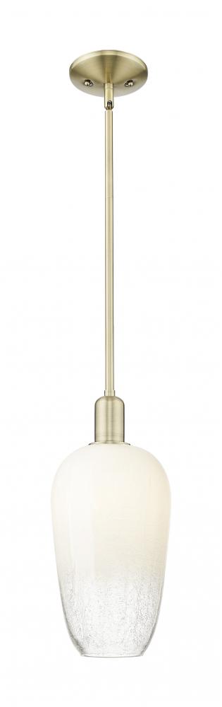 Brookhaven Flute - 1 Light - 6 inch - Antique Brass - Mini Pendant