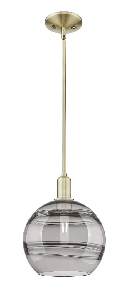 Rochester - 1 Light - 10 inch - Antique Brass - Stem hung - Mini Pendant