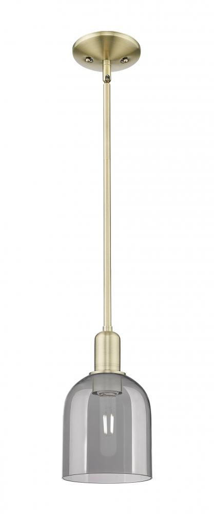 Bella - 1 Light - 6 inch - Antique Brass - Stem hung - Mini Pendant