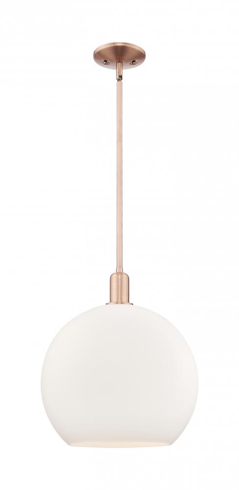 Athens - 1 Light - 14 inch - Antique Copper - Stem hung - Mini Pendant