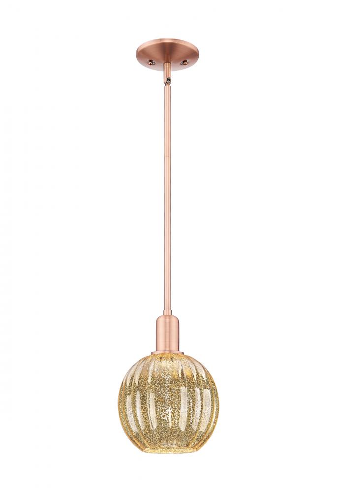 Preston Globe - 1 Light - 6 inch - Antique Copper - Mini Pendant