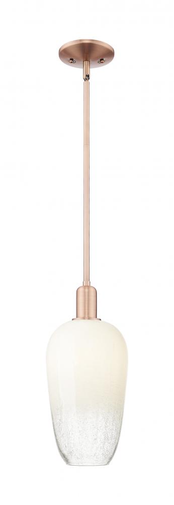 Brookhaven Flute - 1 Light - 6 inch - Antique Copper - Mini Pendant