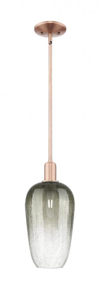 Brookhaven Flute - 1 Light - 6 inch - Antique Copper - Mini Pendant