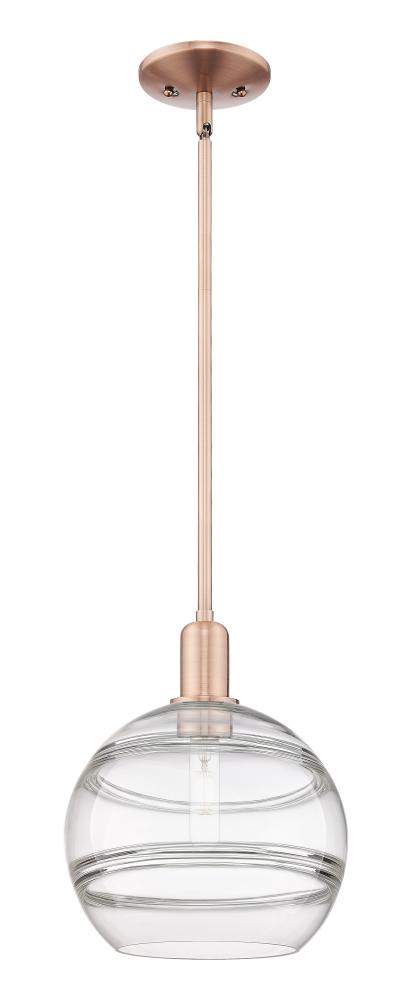 Rochester - 1 Light - 10 inch - Antique Copper - Stem hung - Mini Pendant