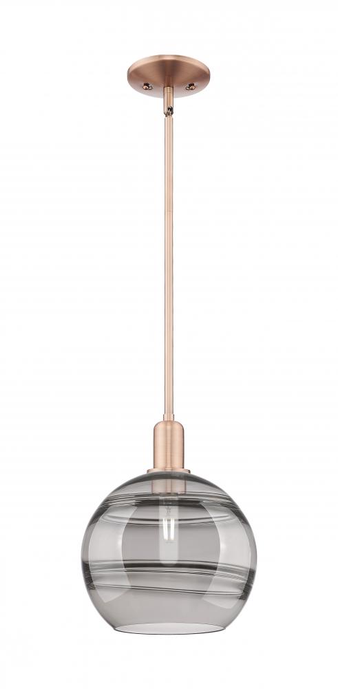 Rochester - 1 Light - 10 inch - Antique Copper - Stem hung - Mini Pendant