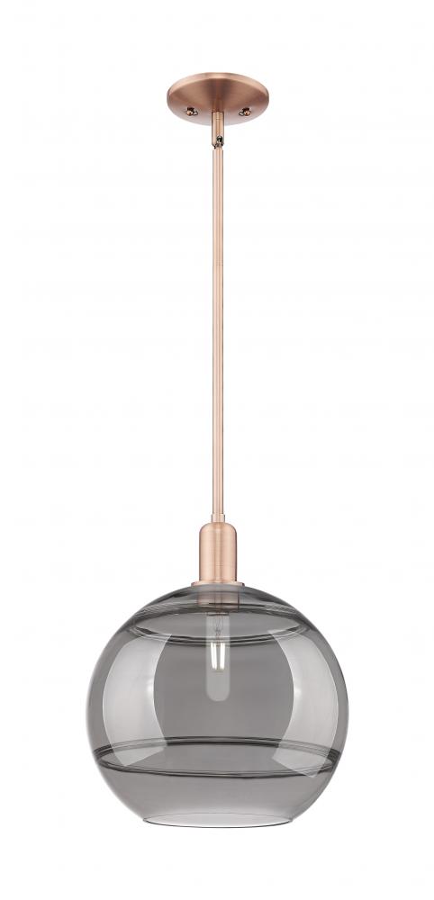Rochester - 1 Light - 12 inch - Antique Copper - Stem hung - Mini Pendant
