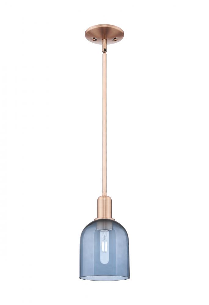 Bella - 1 Light - 6 inch - Antique Copper - Stem hung - Mini Pendant