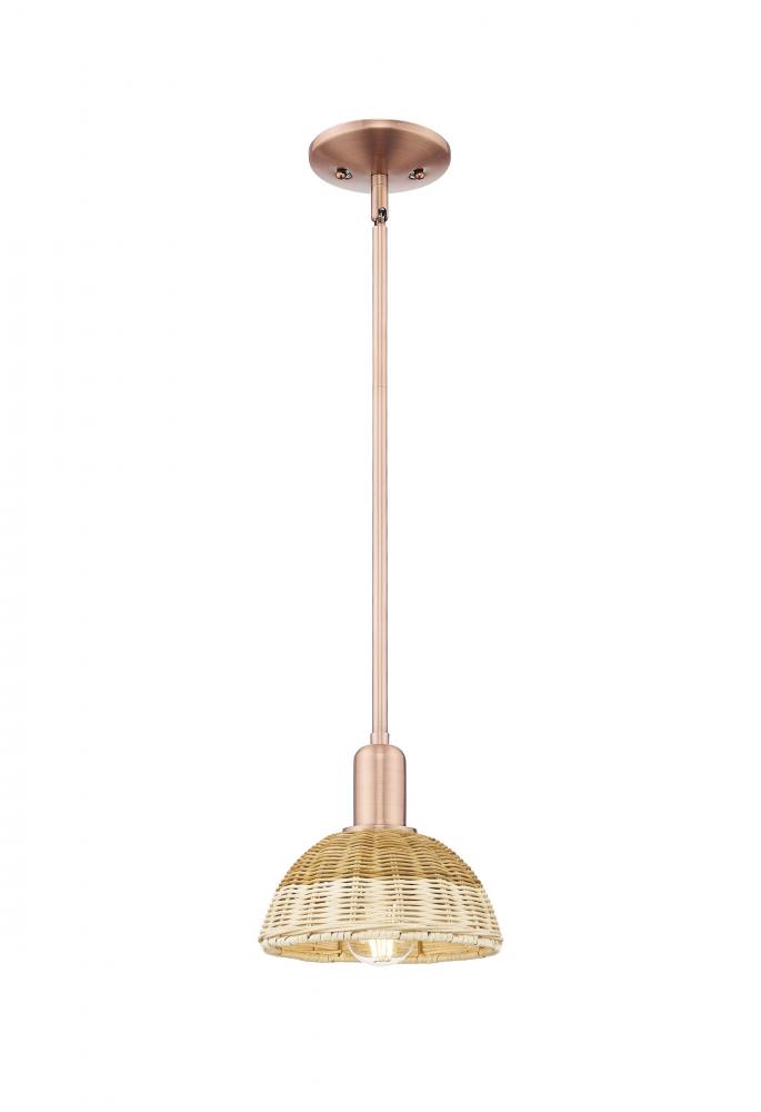 Natural Ballston Dome - 1 Light - 6 inch - Antique Copper - Mini Pendant