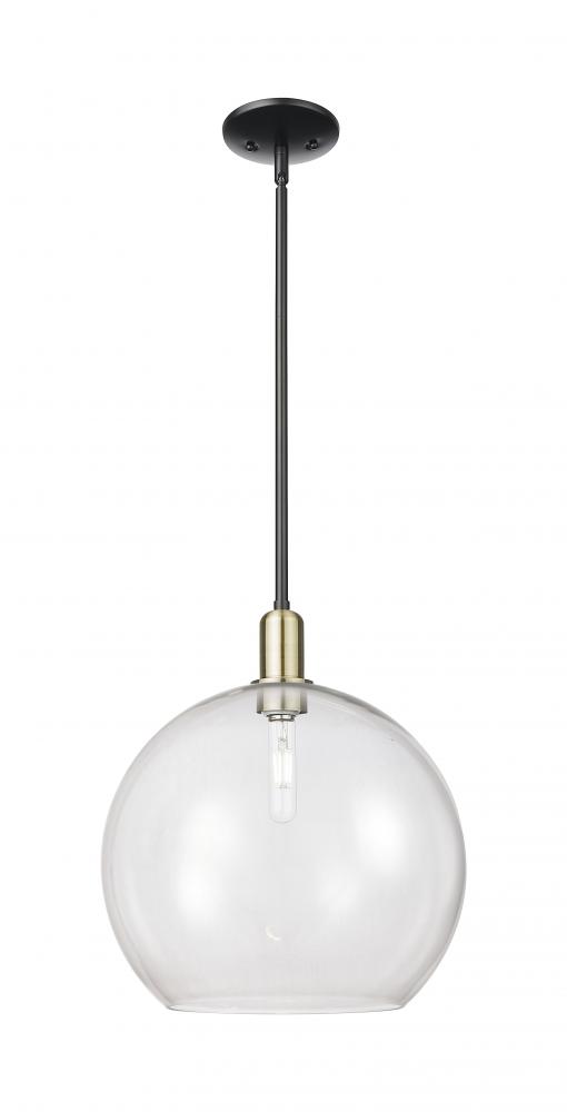 Athens - 1 Light - 14 inch - Black Antique Brass - Stem hung - Mini Pendant