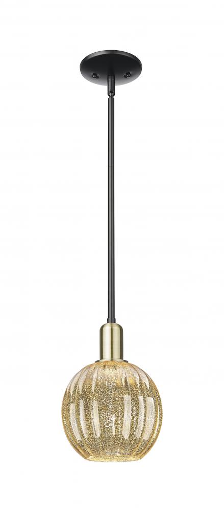 Preston Globe - 1 Light - 6 inch - Black Antique Brass - Mini Pendant