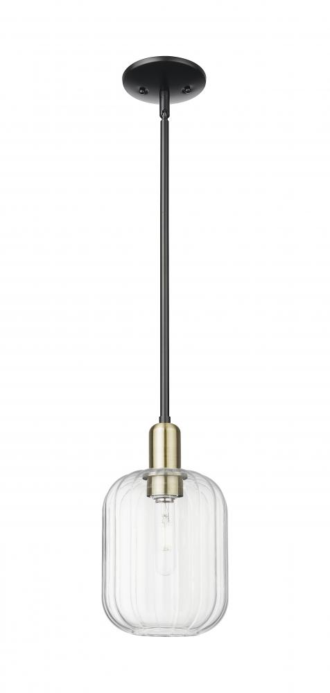 Preston Cylinder - 1 Light - 6 inch - Black Antique Brass - Mini Pendant