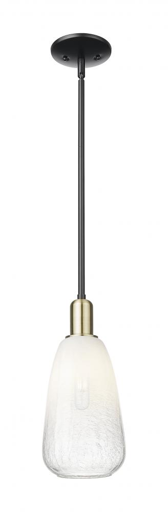 Brookhaven Almond - 1 Light - 6 inch - Black Antique Brass - Mini Pendant