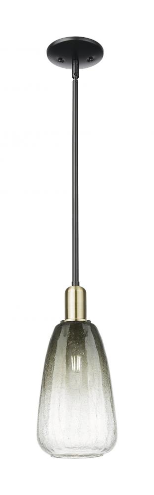 Brookhaven Almond - 1 Light - 6 inch - Black Antique Brass - Mini Pendant