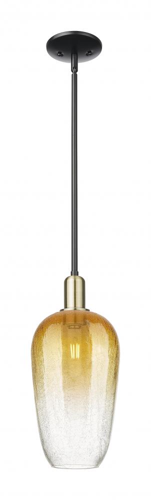 Brookhaven Flute - 1 Light - 6 inch - Black Antique Brass - Mini Pendant