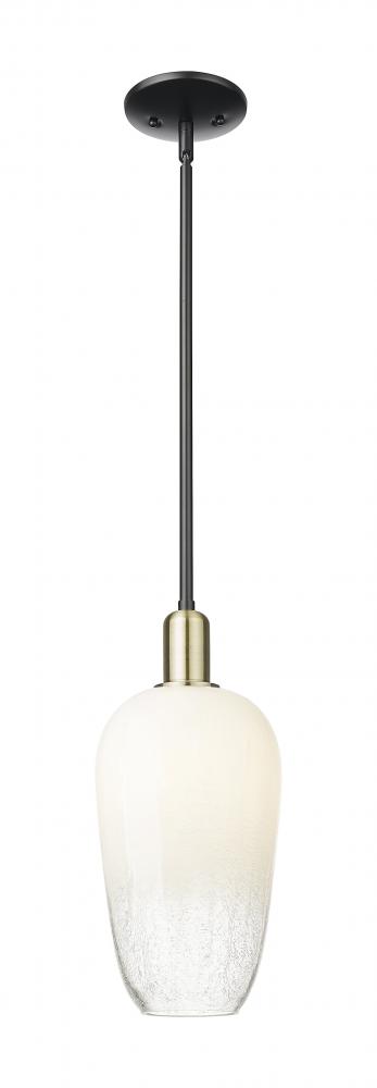 Brookhaven Flute - 1 Light - 6 inch - Black Antique Brass - Mini Pendant