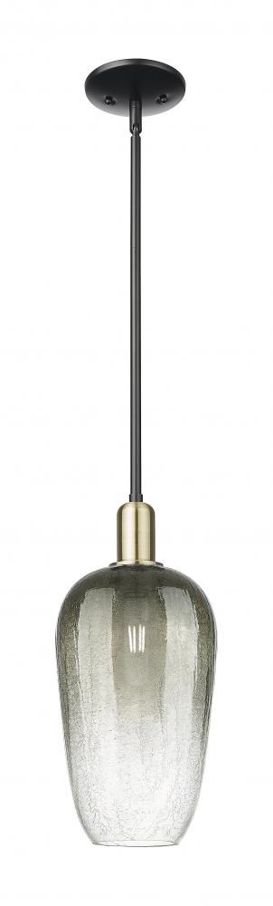 Brookhaven Flute - 1 Light - 6 inch - Black Antique Brass - Mini Pendant