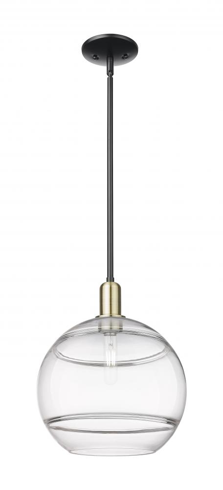 Rochester - 1 Light - 12 inch - Black Antique Brass - Stem hung - Mini Pendant