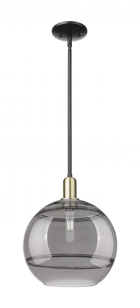 Rochester - 1 Light - 12 inch - Black Antique Brass - Stem hung - Mini Pendant