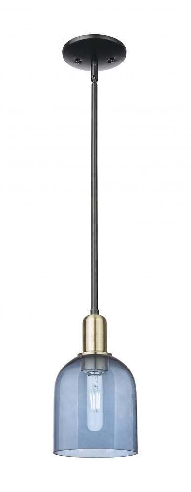Bella - 1 Light - 6 inch - Black Antique Brass - Stem hung - Mini Pendant