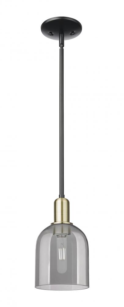 Bella - 1 Light - 6 inch - Black Antique Brass - Stem hung - Mini Pendant
