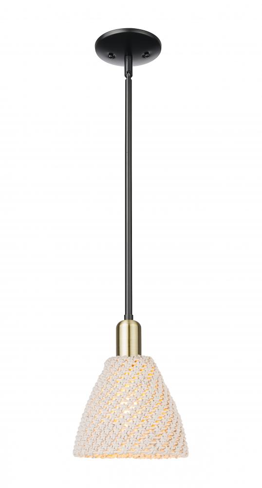 Bristol Natural - 1 Light - 6 inch - Black Antique Brass - Mini Pendant