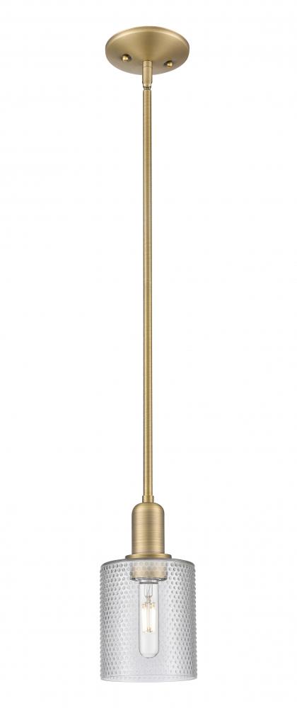 Cobbleskill - 1 Light - 5 inch - Brushed Brass - Stem hung - Mini Pendant