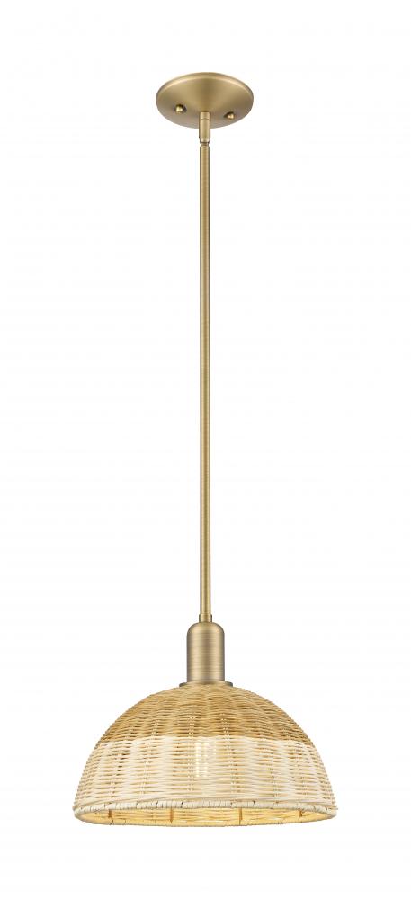 Natural Ballston Dome - 1 Light - 6 inch - Brushed Brass - Mini Pendant