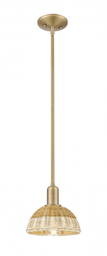 Natural Ballston Dome - 1 Light - 6 inch - Brushed Brass - Mini Pendant