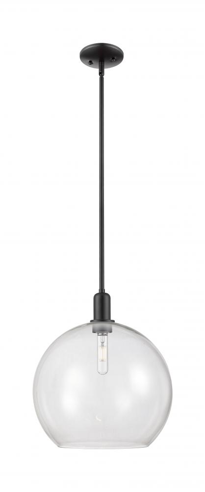 Athens - 1 Light - 14 inch - Matte Black - Stem hung - Mini Pendant