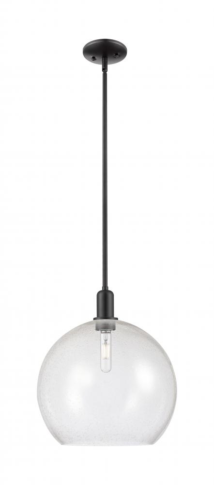 Athens - 1 Light - 14 inch - Matte Black - Stem hung - Mini Pendant
