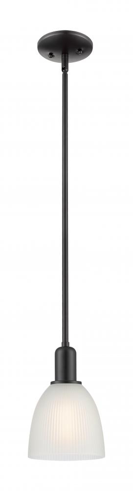 Castile - 1 Light - 6 inch - Matte Black - Stem hung - Mini Pendant