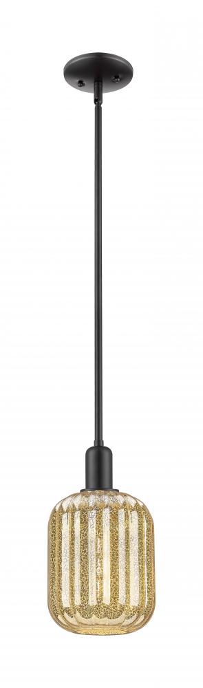 Preston Cylinder - 1 Light - 6 inch - Matte Black - Mini Pendant