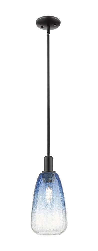 Brookhaven Almond - 1 Light - 6 inch - Matte Black - Mini Pendant